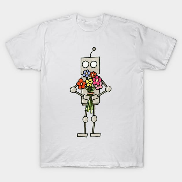 Cutebots Bouquet of Flowers T-Shirt by CuteBotss